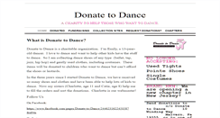 Desktop Screenshot of donatetodance.org