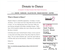Tablet Screenshot of donatetodance.org